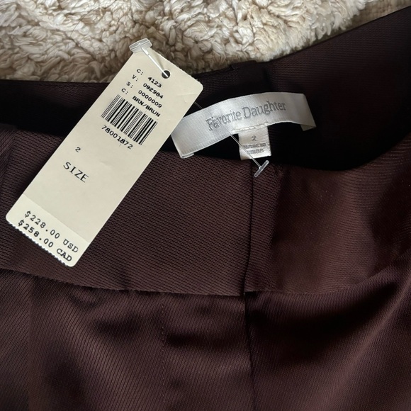 NWT Favorite Daughter Favorite split hem wide leg pants | Chocolate brown - Picture 6 of 6
